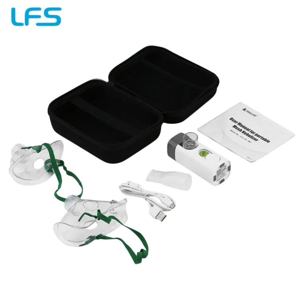 

LFS Air Pro Waterproof Portable Light Weight Operate Silently Rechargeable Mini Mesh Nebulizer Heath Care Device Home Use