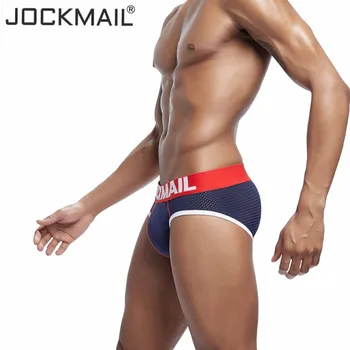 

JOCKMAIL Brand Men Underwear Mesh Nylon Qucik-Dry Sexy Men Briefs Breathable Mens Slip Cueca Gay Male Panties Underpants Briefs