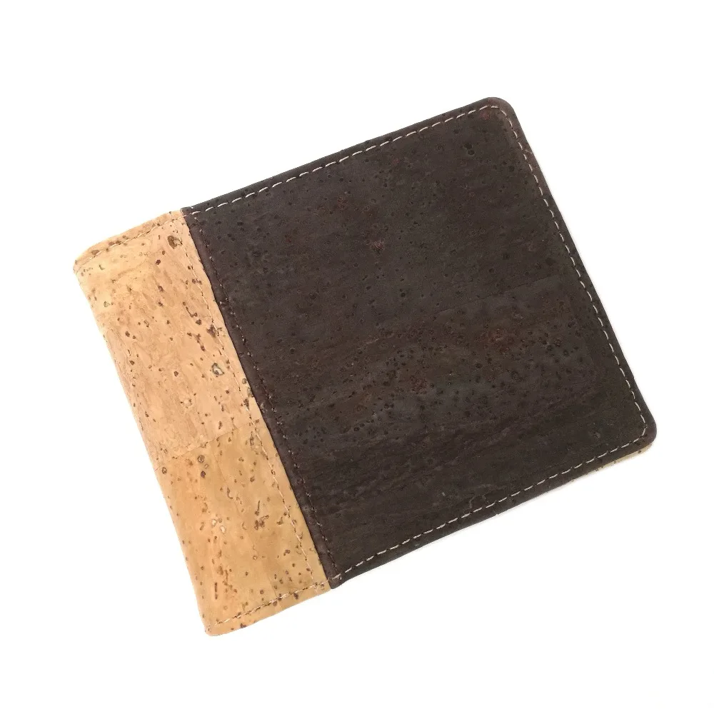 

Brown & Rustic color Combination Men Card Wallet Bifold Cork Wallet for Men