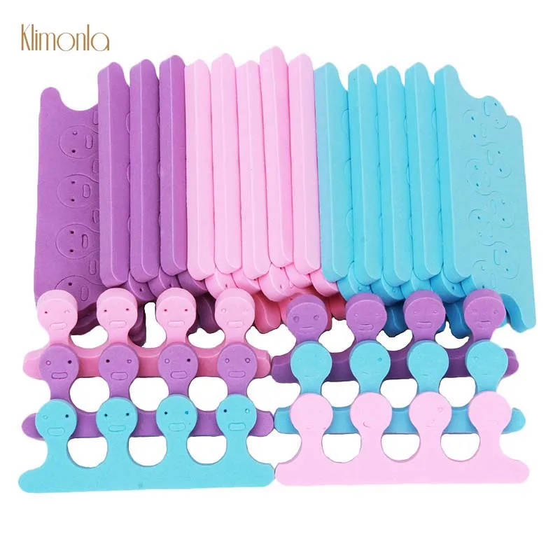 

200Pcs Nail Art DIY Foam Toe Separator Soft Sponge Nail Separator Salon Tips Manicure Pedicure Care Tools Pink/ Purple/ Blue