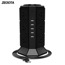 Блок питания Tower 12 US Outlet сетевой фильтр электрическая зарядная станция с 5 USB 6.5ft удлинитель для телефонов планшетов