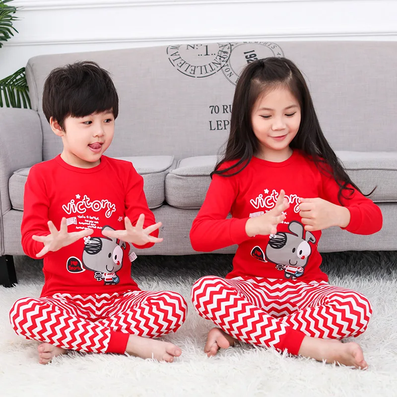 

Long-sleeves Cotton Boys Sleepwear Kids Cartoon Pyjamas Baby Girls Pajamas Suit Children Pijamas Homewear Unicornio Infantil