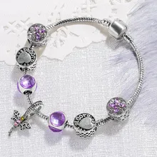 Новая пляжная подвеска в виде стрекозы браслеты и ювелирные женские браслеты розовый бант браслет с кулоном Сердце DIY ручной работы подарок для девочки