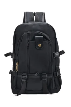 

Men's Military Vintage Canvas Rucksack Backpack Hiking Camping Bag Black
