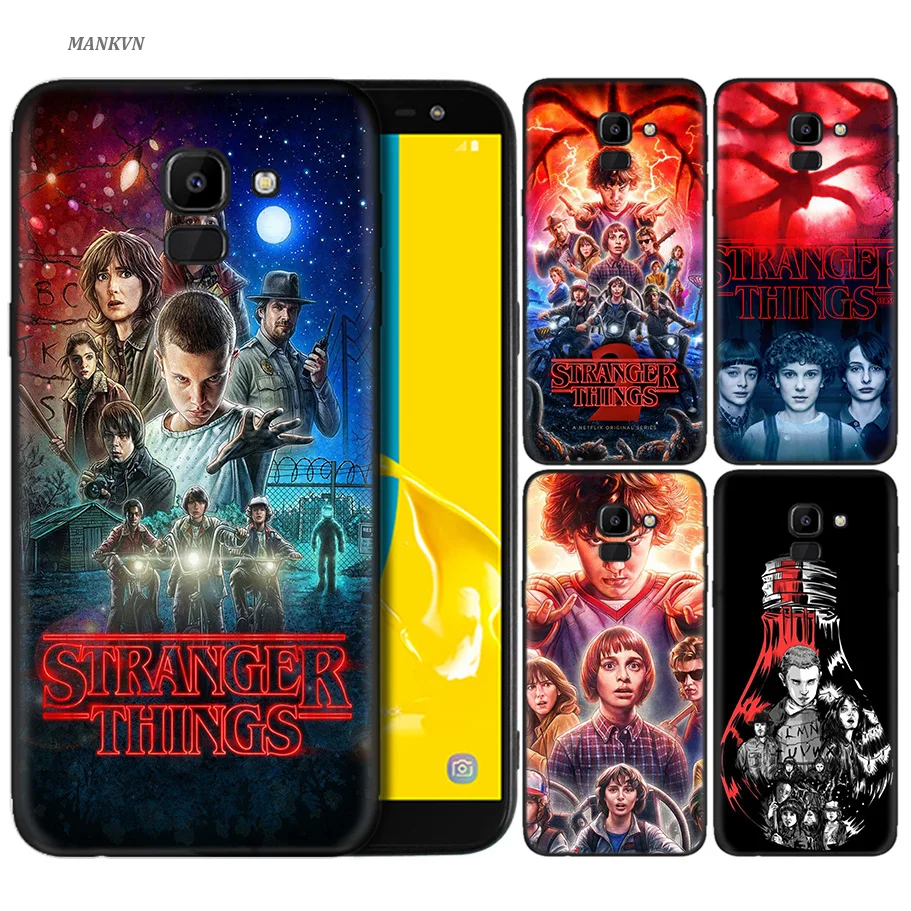 

Silicone Case For Samsung Galaxy J4 J6 A6 A8 Plus A7 A9 J8 2018 A5 2017 Soft Cover Shell Stranger Things poster