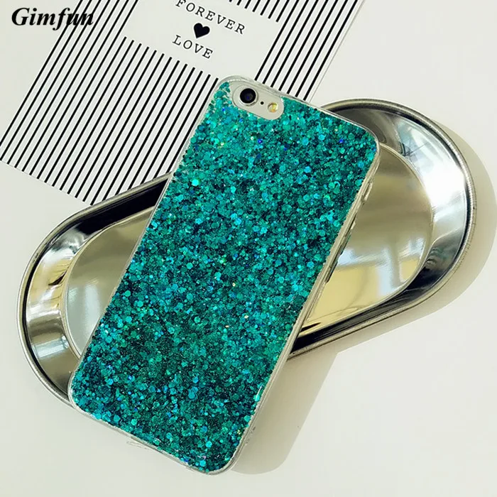 Gimfun розовый синий блестящий чехол для телефона IPhone X мягкий Tpu Прозрачный 5 6 7 8 XS MAX