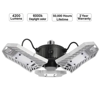 

60W Motion Activated Ceiling Light for Garage, Warehouse,Workshop,Basement, High Power LED Light Bulb E26 E27 6000K Daylight