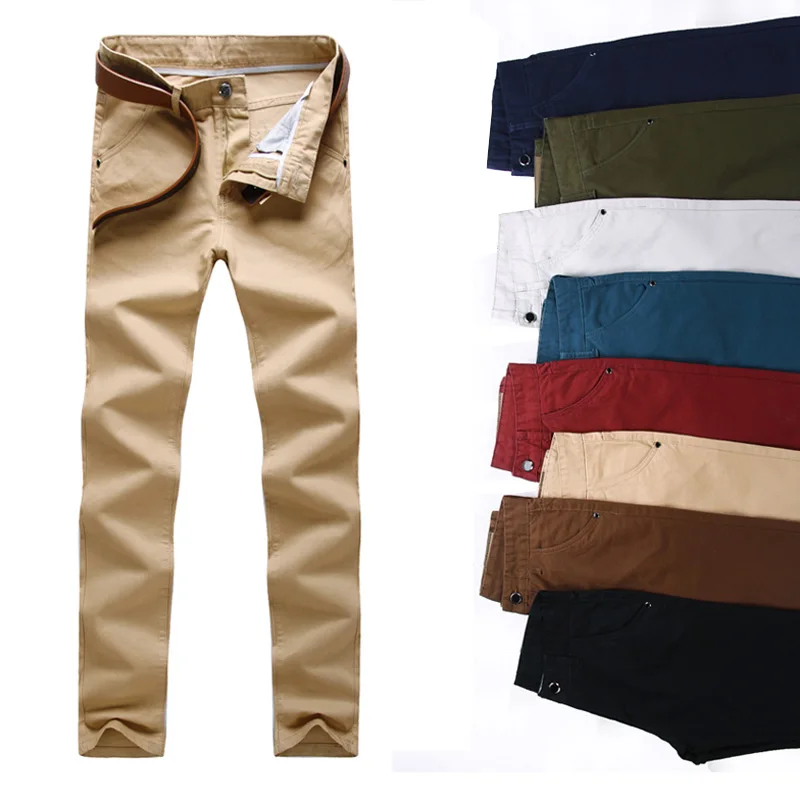Men's Slim Casual Pants Men Summer Thin Pants Straight Trousers