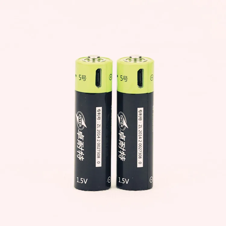 

ZNTER 10pcs 1.5V AA 1250MAH li-polymer lithium li-ion rechargeable battery with USB charging line Drop shipping