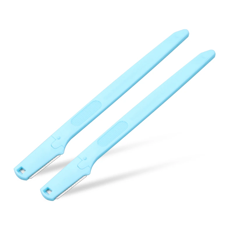 Brainbow 2pc/pack Colorful Eyebrow Trimmer Safe Makeup Knife Eyebrow Blades Face Hair Removal Scraper Shaver Makeup Beauty Tools 5