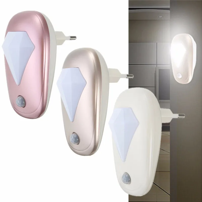 

Energy Conservation Automatic Smart LED Lights Control Auto Sensor Night Light Lamp Lighting EU Plug For Bedroom Home 100-240V