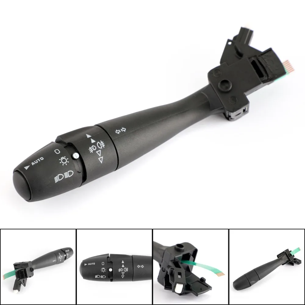 

Areyourshop Car Turn Signal Switch Blinker Lever 96477533XT For Peugeot 206 207 307 406 407 807 Black Car Styling Covers