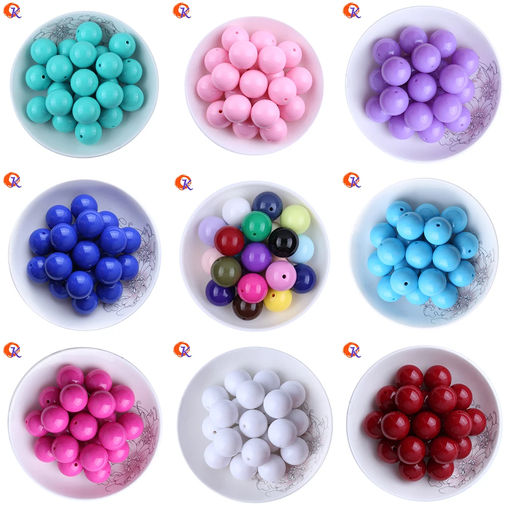 

Fashion Bead Jewelry 6-20MM 100Pcs/Lot Acrylic Beads Chunky Bubblegum Solid Beads For Necklaces Jewelry Making