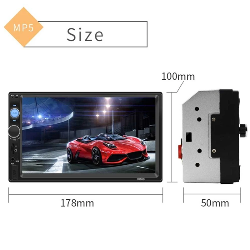 VicTsing 7 inch Bluetooth MP5 Player Auto Radio Stereo Car Radio Player Touch Control Large HD Screen Remote Control Car MP5     (15)