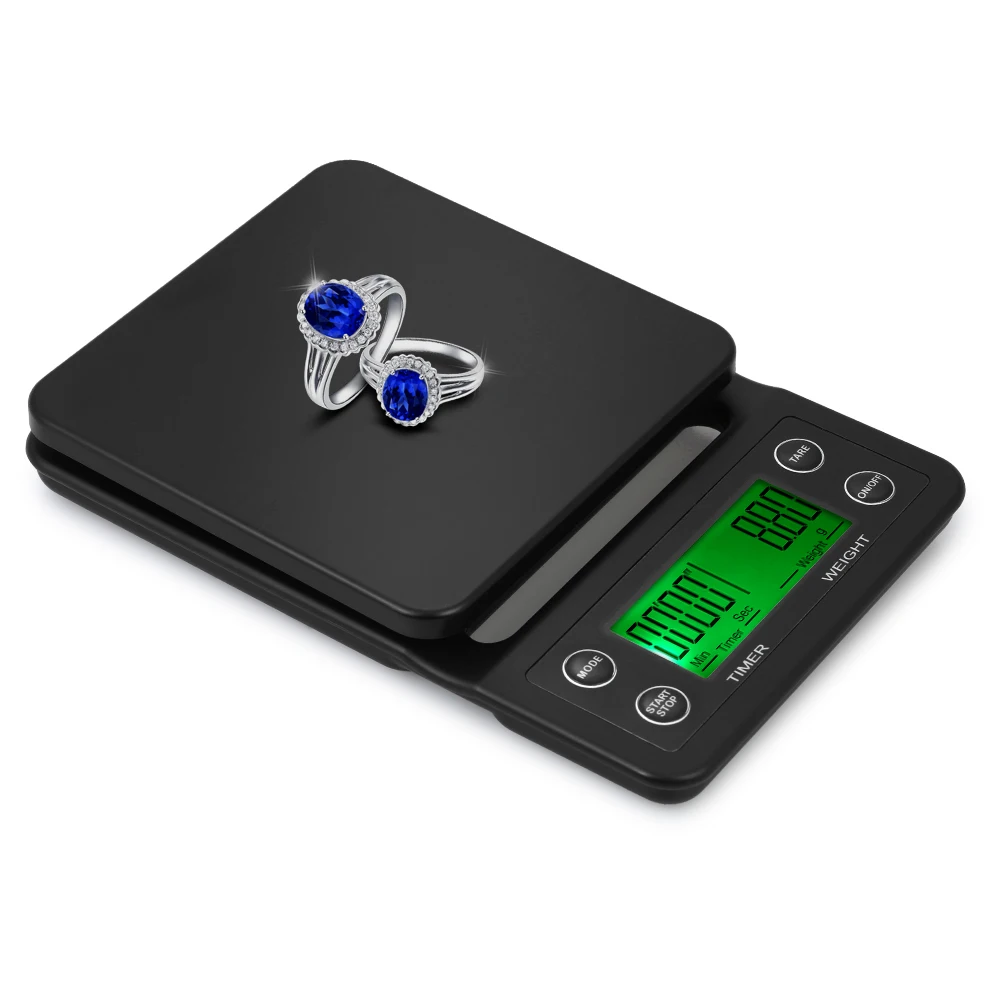 Accurate Electric Kitchen Scale with Large Clear LCD Display Coffee