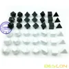 Bescon Blank Polyhedral RPG Dice Set 42pcs Artist Set, Solid Black and White Colors in Complete Set of 7, 3 Sets for Each Color 1