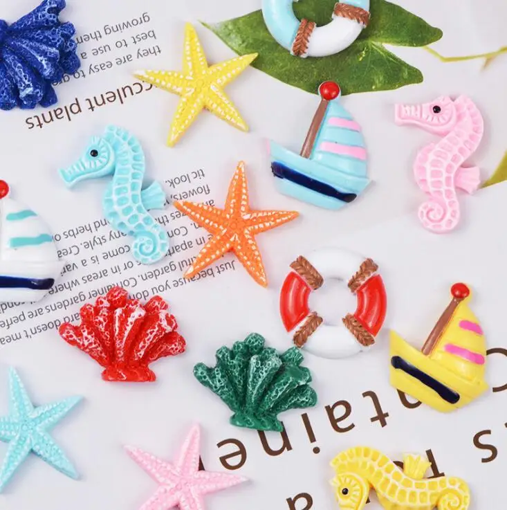 

Flat back resin cartoon resin ocean ,DIY resin craft accessories fashion resin cabochons