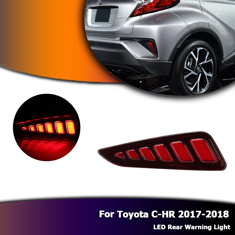 For Toyota CHR C HR 2017 2018 Red Rear Bumper Reflector Tail Stop Light For Toyota CHR C HR 2017 2018 Red Rear Bumper Reflector Tail Stop Light