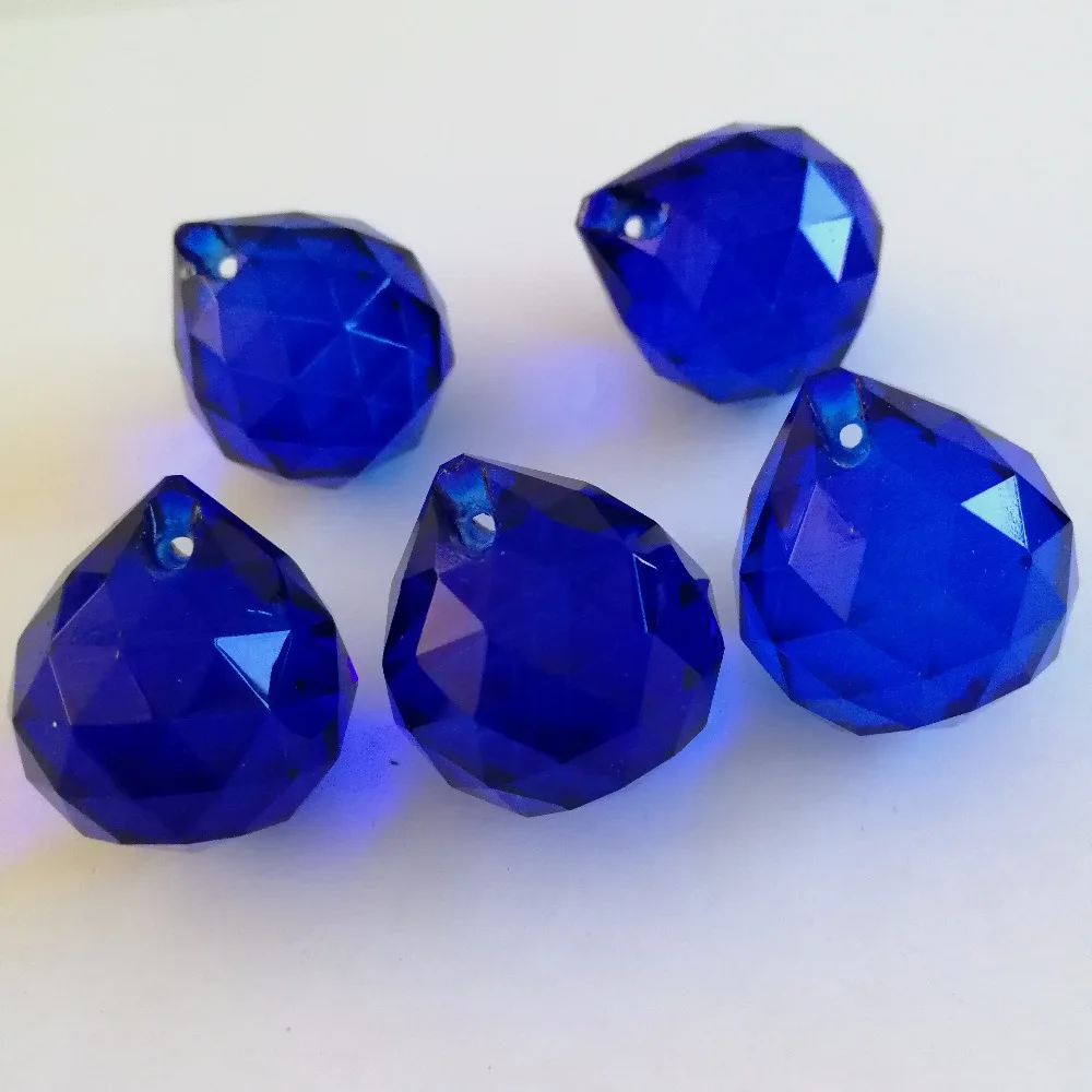 20mm Dark Blue 10 Pieces Glass Chandelier Crystal Hanging Ball For 20mm Dark Blue 10 Pieces Glass Chandelier Crystal Hanging Ball For Lighting Party Decoration In Figurines Miniatures From Home Garden On