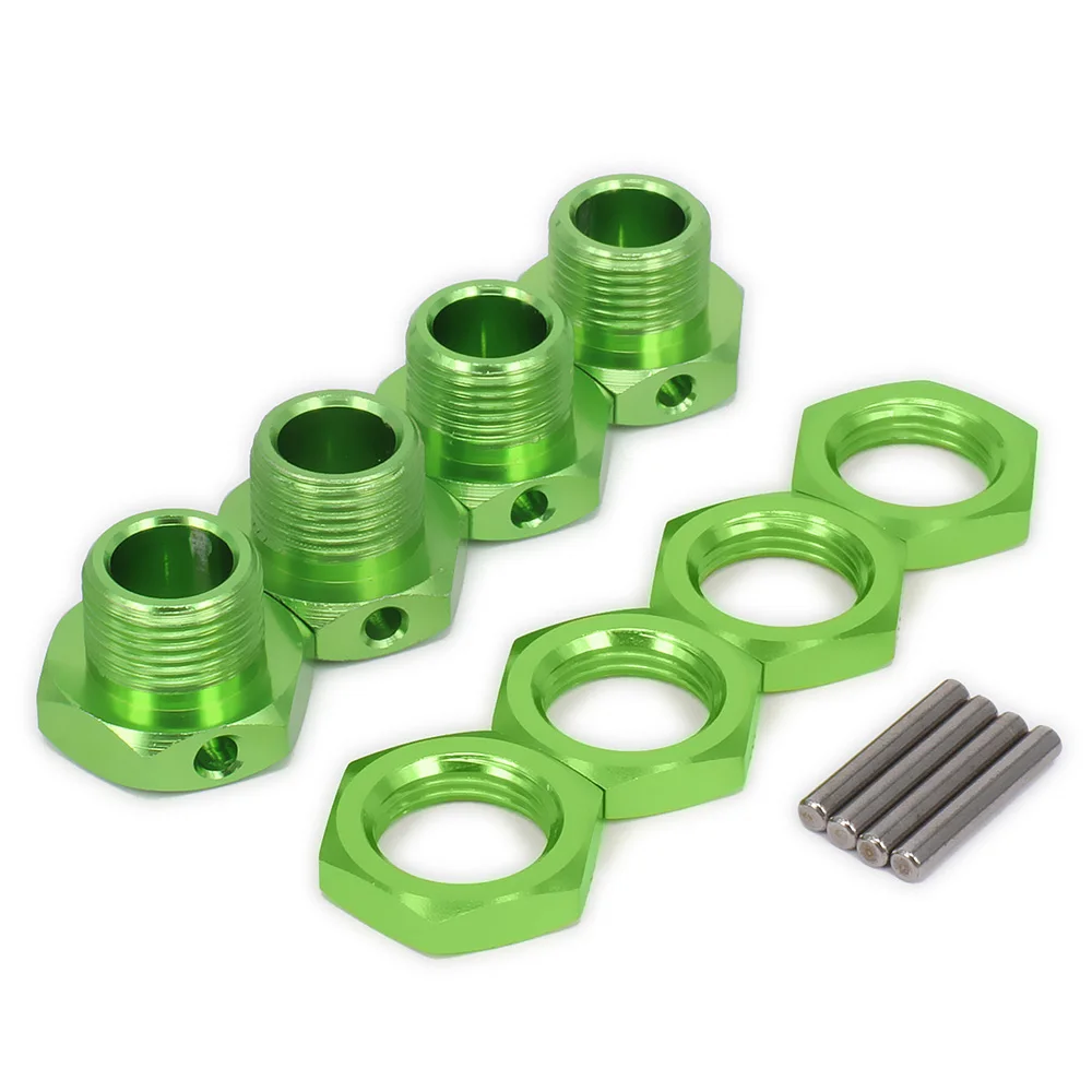 

M17 17mm Aluminum Wheel Hex Hubs Adapter Nut Fine w/Pin For 1/8 RC Car Hpi Hsp Traxxas Losi Axial Kyosho Tamiya Redcat Himoto