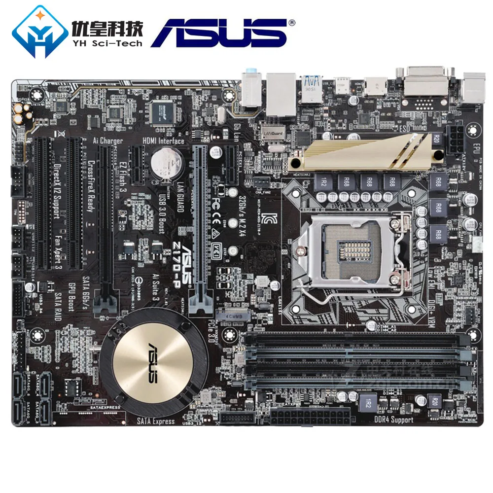 Asus Z170-P Intel Z170 Original Used Desktop Motherboard LGA 1151 Core i7/i5/i3/Pentium/Celeron DDR4 64G ATX | Компьютеры и офис