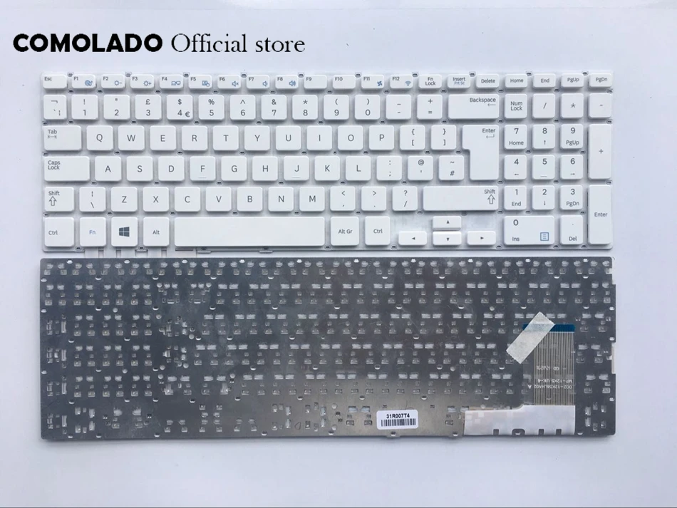 UK Keyboard For Samsung 370R5E 370R5V NP370R5V 510R5E 450R5E 450R5V white Laptop Keyboard UK layout