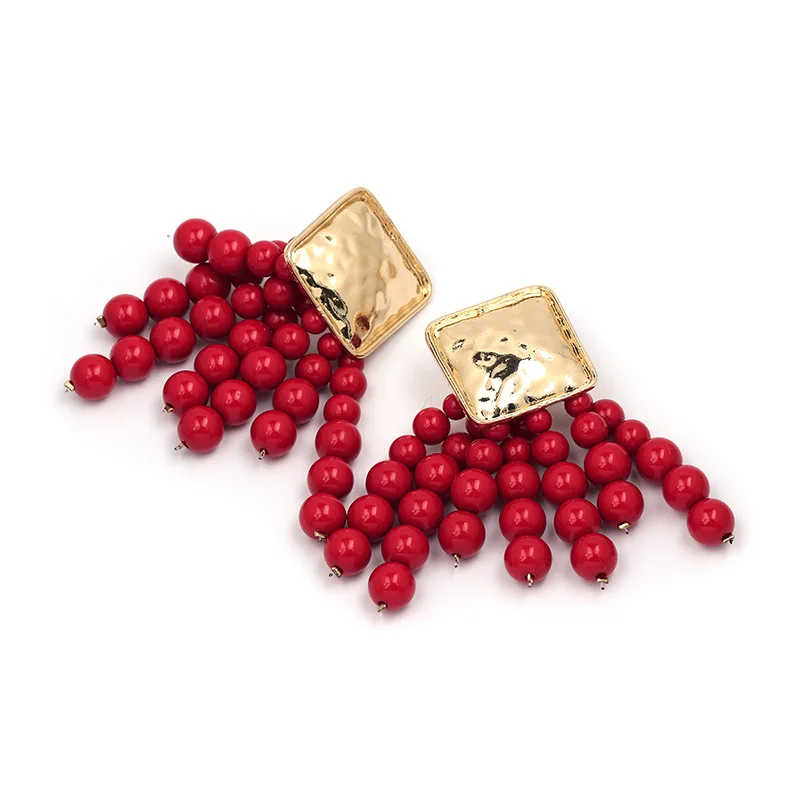 tassel bead earrings
