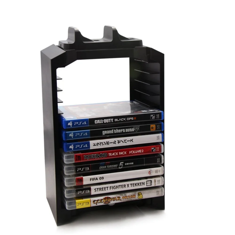 Afvise tro Græder Ps4 Game Disk Storage Tower And Dual Charger Station Charging Dock Vertical  Stand For Playstation 4 Pro Ps4 Slim Xbox One S - Accessories - AliExpress
