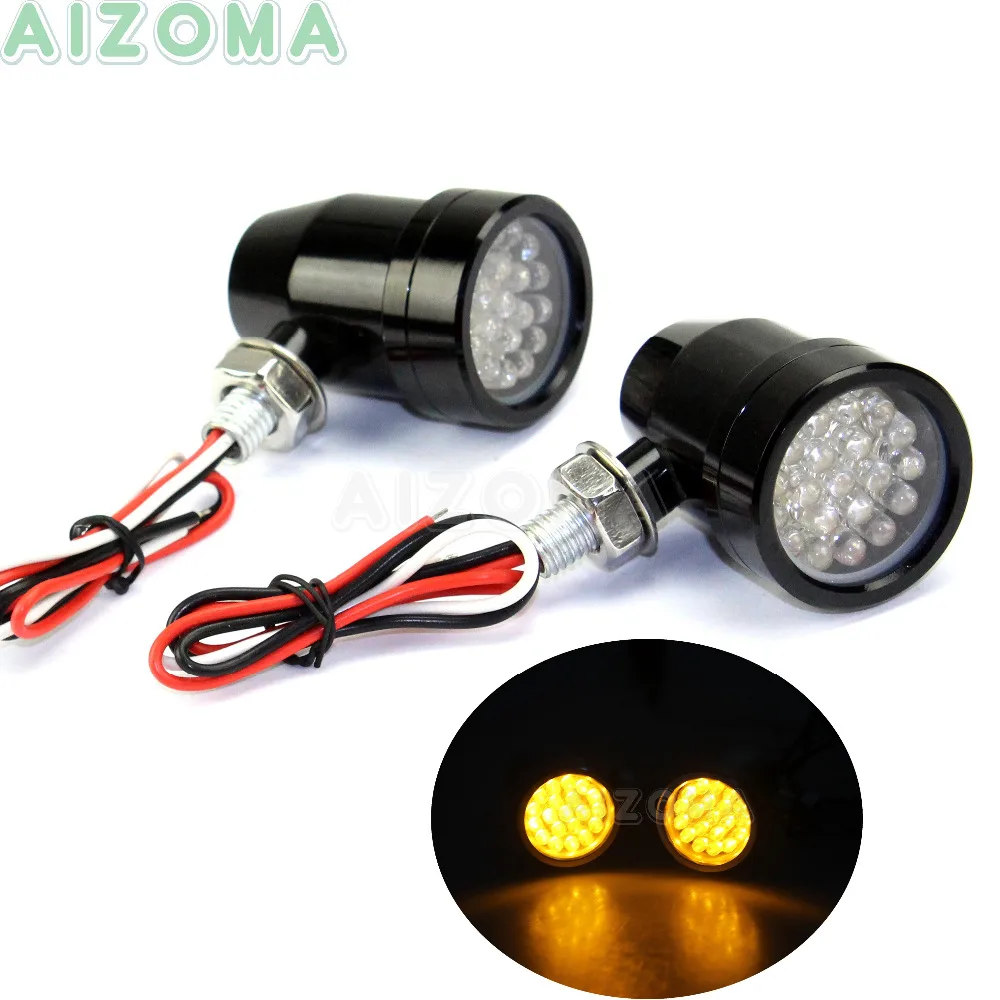 

Universal LED Turn Signal Indicators Lght Amber Flasher Lamps Rear Front Blinker For Harley Sportster Super Low Roadster Iron883