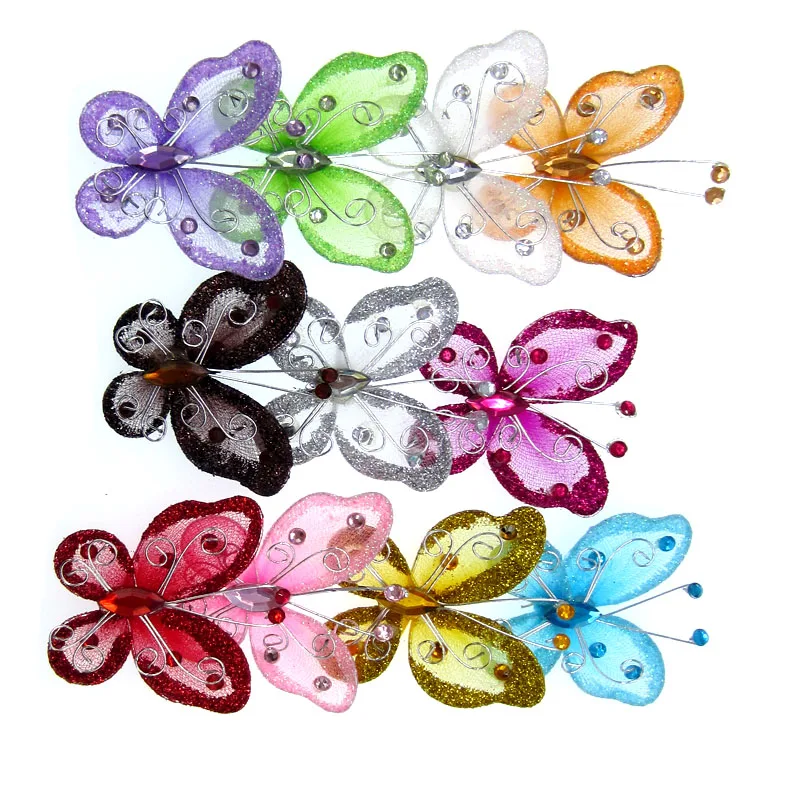 10 шт. бабочки из органзы 2 дюйма|butterfly mesh|butterfly for decorationbutterfly nylon |