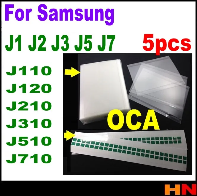 5pcs 250um OCA Optical Clear Adhesive for Samsung J1 2 3 5 7 J110 j120 j210 j310 j510 j710 Glue Glass Lens Film &ampeasy tear stick |