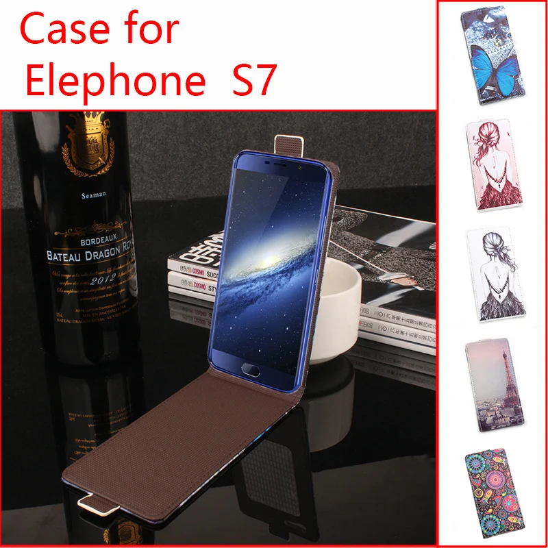 

For Elephone S7 Phone Case Up-down Open Vertical Flip Premium Pattern PU Leather Case Cover Magnetic Closure