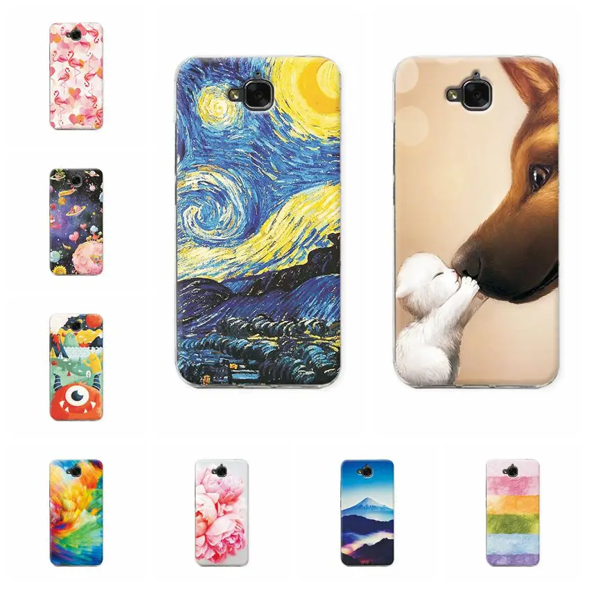 

For Coque Huawei Honor 4C Pro Scenery Phone Case Huawei Y6 Pro TIT-L01 Capa Soft TPU Silicone Cover For Huawei Enjoy 5 5" Cases