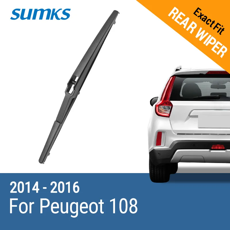 SUMKS Rear Wiper Blade for Peugeot 108 2014 2015 2016in Windscreen