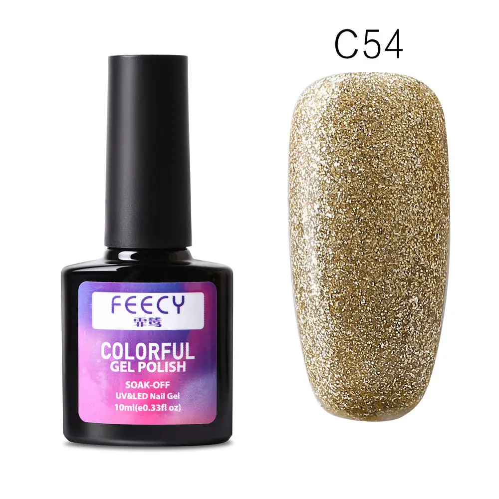 Gel Nail Polish Soak Off UV LED Gel Varnish Wipe Top Coat Color Nail Gel Polish DIY Nail Art Lacquer Manicure Nail Art Tool - Цвет: Feecy C54