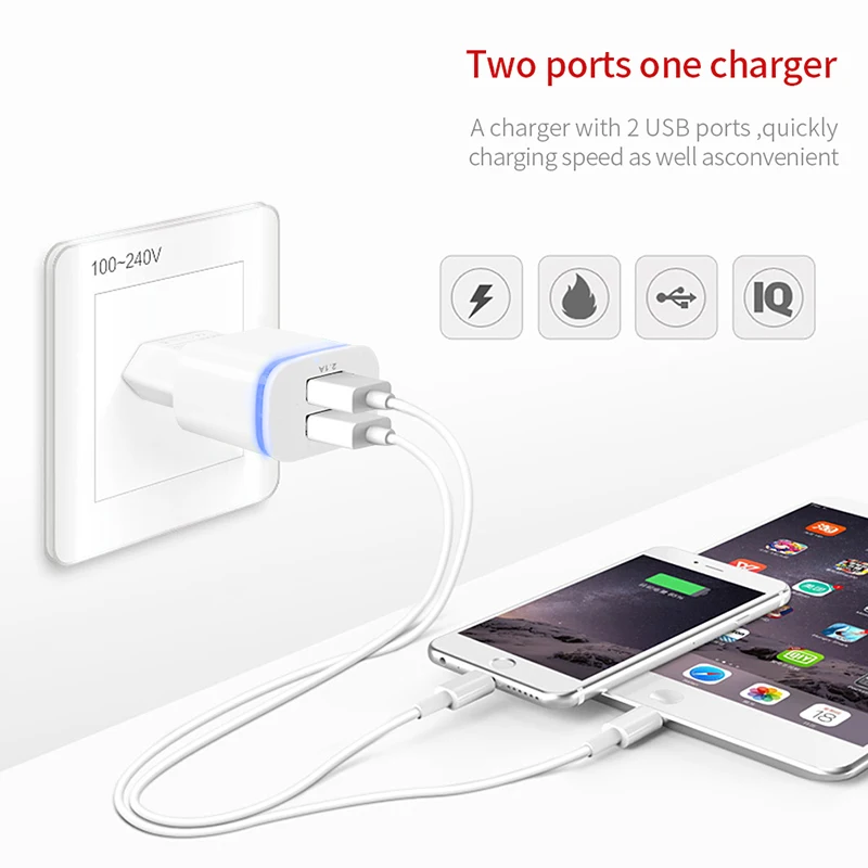 CinkeyPro-USB-Charger-per-iPhone-8-X-iPad-Samsung-Led-Verde-5-V-2A-Parete-Adattatore (1)