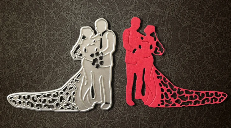 

Metal Wedding Couple Cutting Dies Stencils for DIY Scrapbooking photo album Decorative Embossing DIY Paper Cards