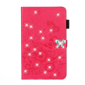 

100pcs/lot Butterfly Rhinestone leather sleeve pouch cover case for ipad 2 3 4 5 6 9.7 2016/2017/2018 fashion case cover