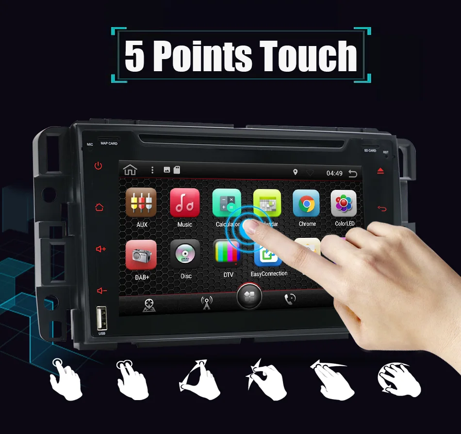 Discount Eunavi Car DVD GPS 2G+32G Navi For Chevrolet/Silverado/Tahoe/Monte GMC Yukon/Denali/Acadia 2 Din Car Radio Stereo BT WIFI 8 Core 6