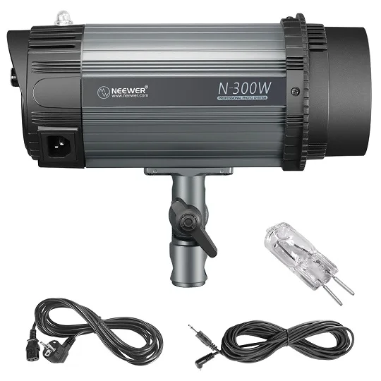 Neewer 600W(2-Pack 300 W) 5600K фотостудия стробоскоп вспышка светильник моно светильник с моделирующей лампой, алюминиевый сплав Speedlite - Цвет: EU plug