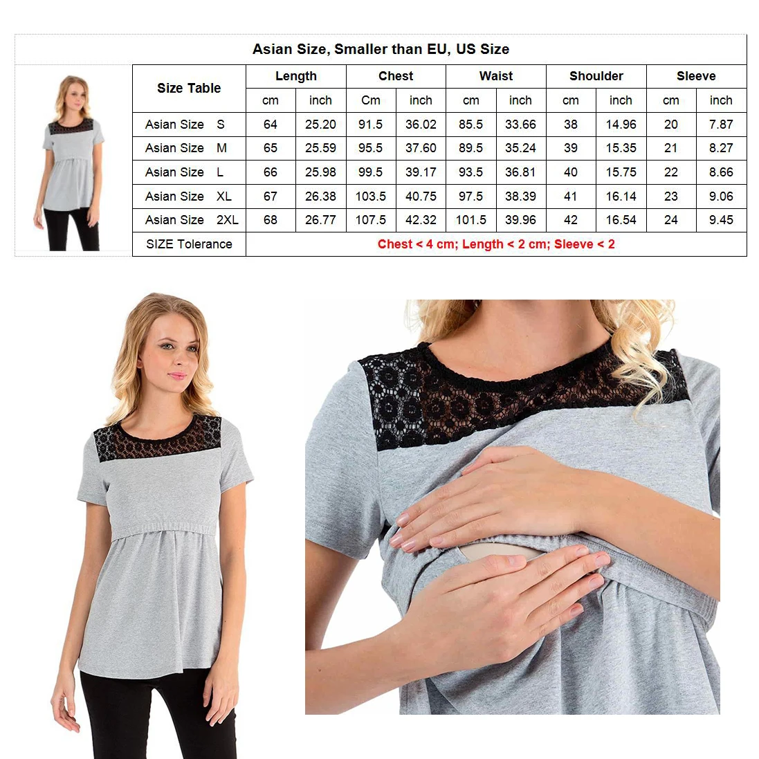 Women Pregnancy Clothes Maternity Clothing Breastfeeding Tee Nursing Tops Short Sleeved T-shirt Multi-functional Mother Tshirt