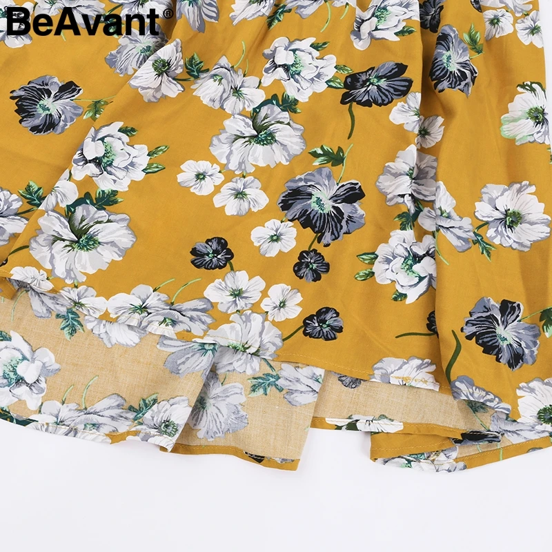 Женское короткое платье с лямкой на шее BeAvant повседневное пляжное в стиле бохо
