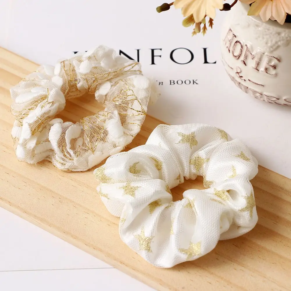 

1Pc Lace Meash Scrunchies Hair Ring Hair Tie Ponytail Holder Rubber Hair Band Girls Headwear Hair Accessories