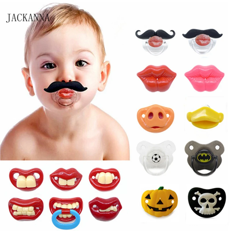 Funny Black Infant Silicone Chill Baby Mustache Pacifier Nipples Teether Soother 