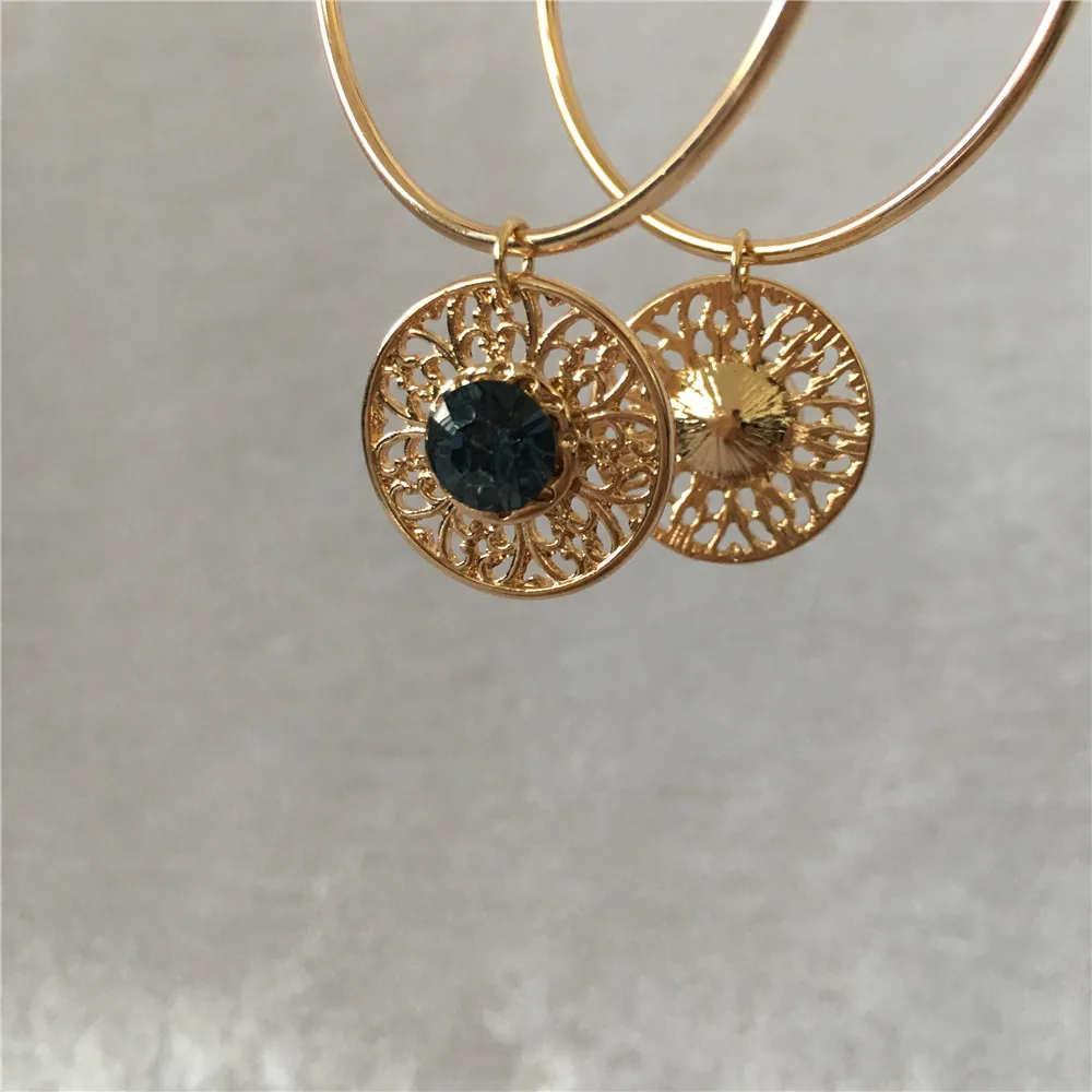 Повседневные золотые филигранные круглые серьги-кольца для женщин и девушек
