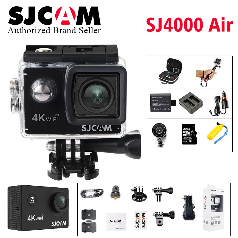 

SJCAM SJ4000 AIR 4K WiFi Action Camera Full HD Allwinner 30fps Sport DV 2.0" Screen MINI SJ CAM Mini Helmet Camera Waterproof DV