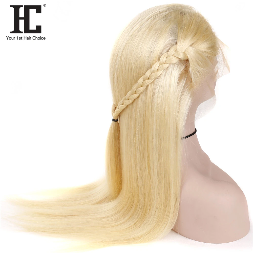 

HC Glueless 13x4 Lace Frontal Wig Remy Hair 613 Blonde Lace Front Wig Brazilian Straight Human Hair 13x4 Lace Wigs Pre Plucked