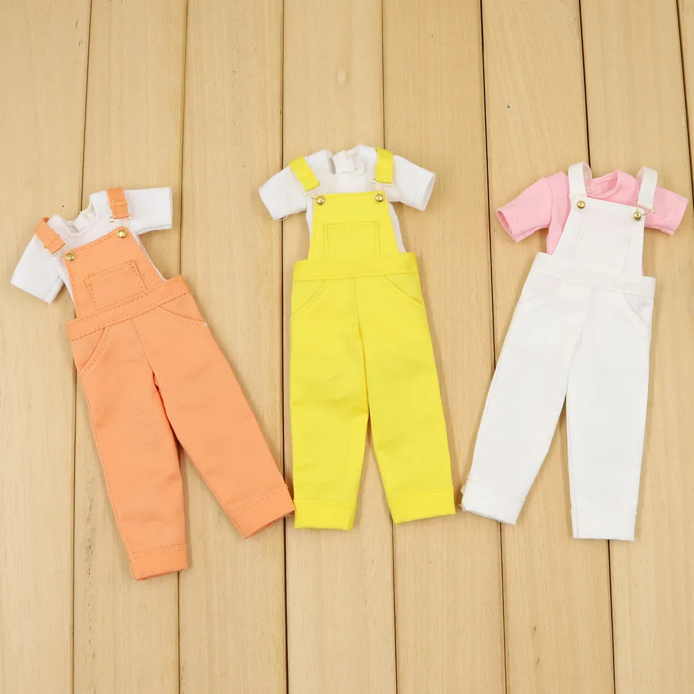 

Suit for 30cm blyth doll leisure overalls with T-shirt for the 1/6 BJD joint body dressing ICY NEO