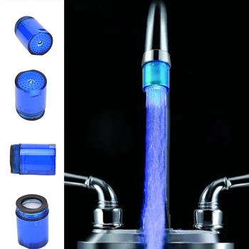 

7 Color Change Water Powered Led Light Shower Spraying Head Faucet Aerators Basin Tap Spouts Internal thread adapter