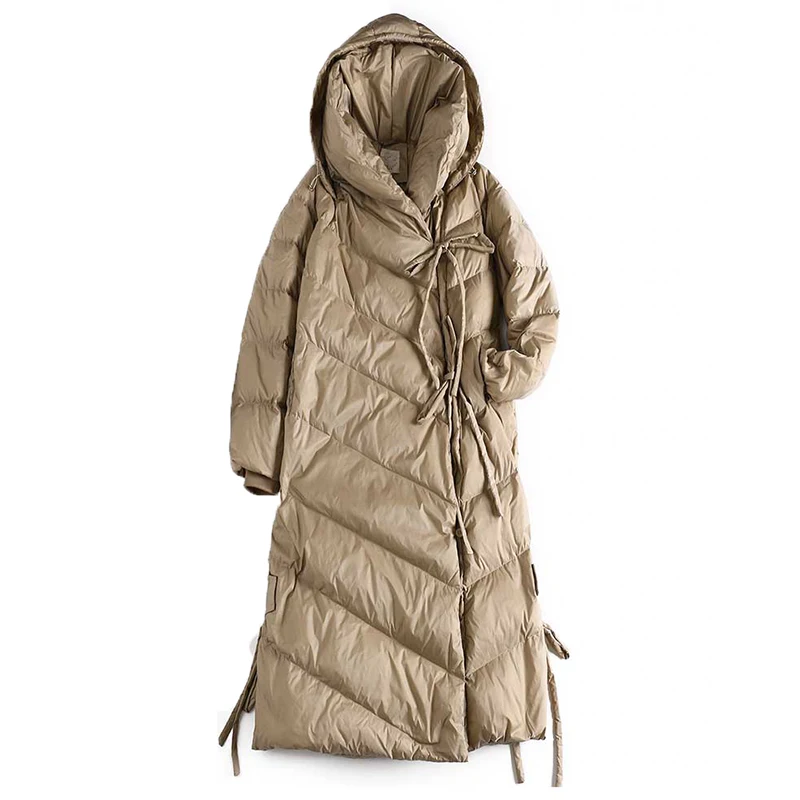 Clearance Autumn Winter New Ultra long Down Jacket Women Warm Hooded parkas Fashion Belt Female Elegant Casual Champagne Outwear Coat N681 10 Clearance Autumn Winter New Ultra long Down Jacket Women Warm Hooded parkas Fashion Belt Female Elegant Casual Champagne Outwear Coat N681 10